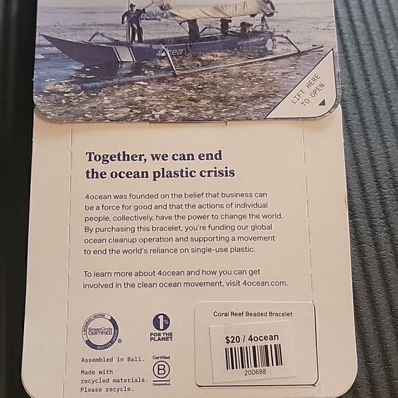 2 for $30.  4Ocean adjustable bracelet - Picture 2 of 5